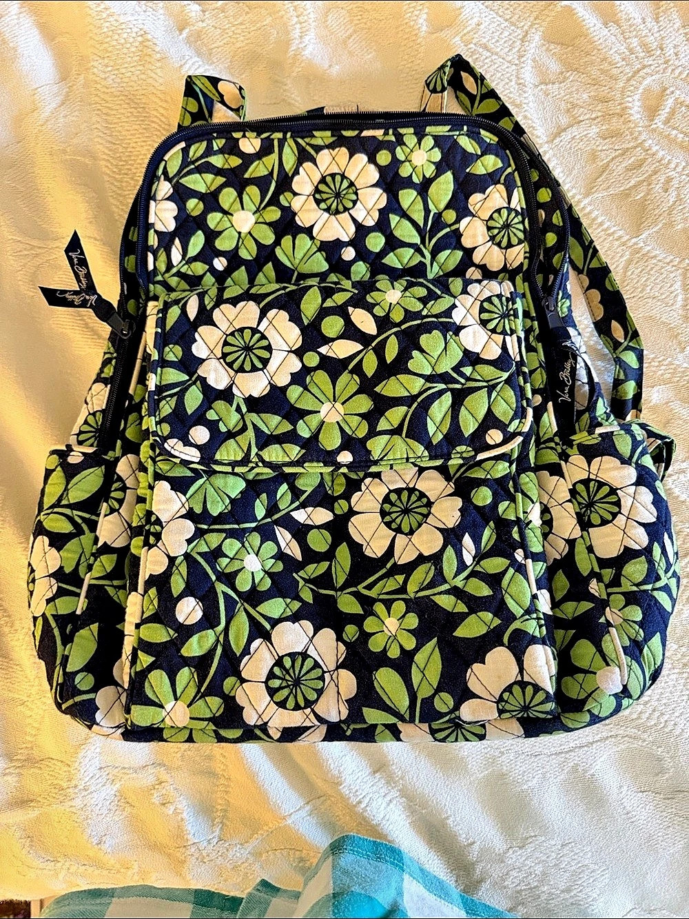 Vera Bradley Disney Parks Floral Backpack in Blue & Green
